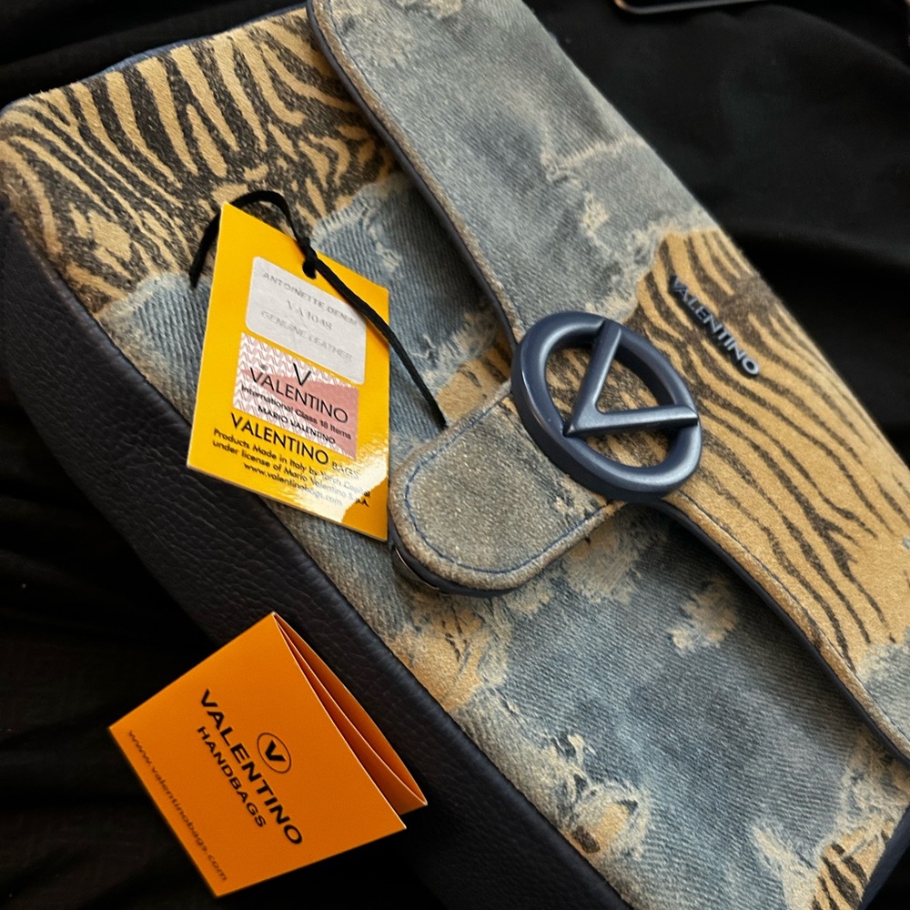 Valentino Denim leather handbag